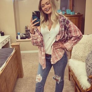 Distressed banana republic flannel men’s XL